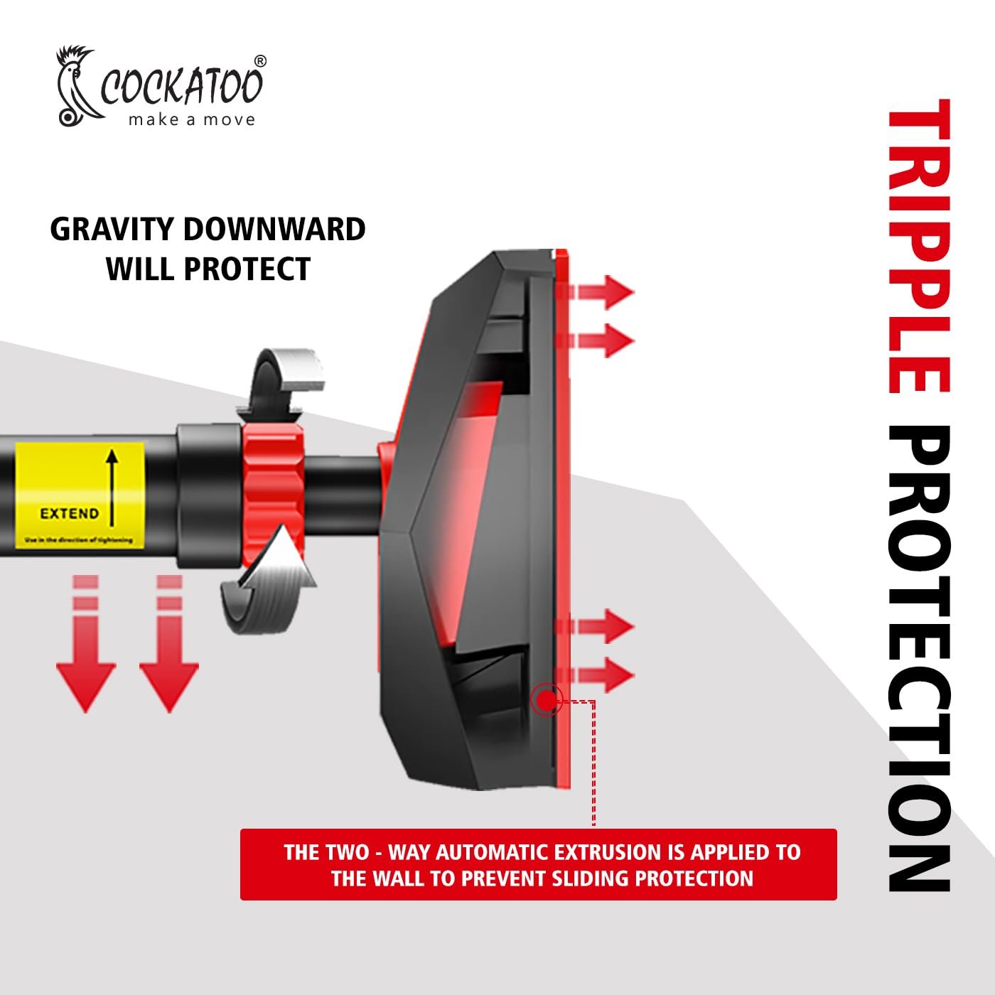 Pull Up Bar for Home Adjustable No Screw 200kg Capacity - Image 3