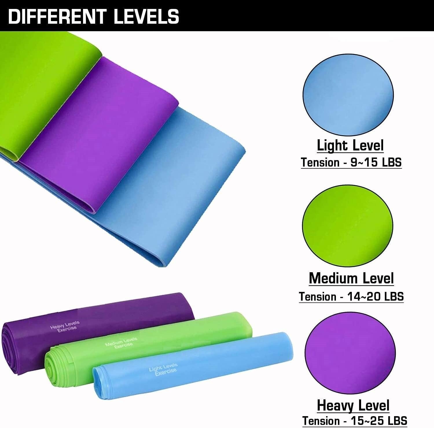 Yoga Resistance Bands (Pack of 3) - Image 7