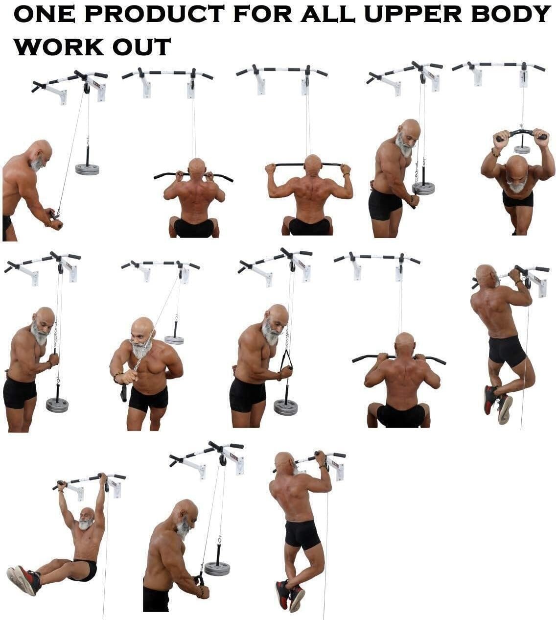 U Bar and Solid, Pull Up Bar Wall Mounted Chin Up Bar - Image 4