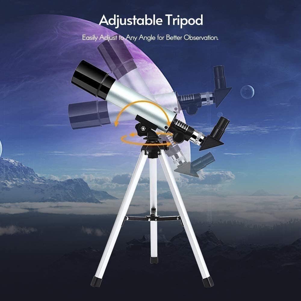 Telescope Zoom 90X HD Focus Astronomical Refractor with Portable Tripod Stand - Image 6