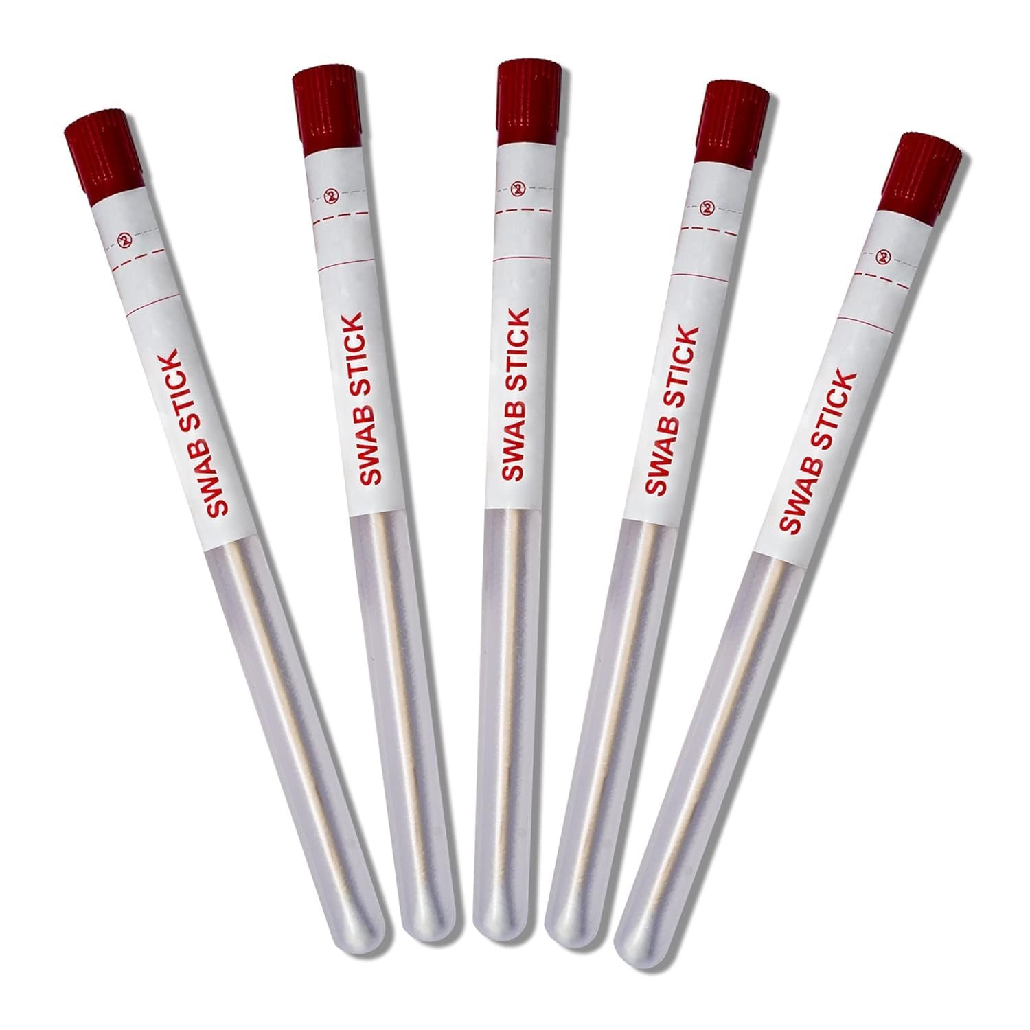 Wooden Sterilized Swab Sticks in Plastic Tubes (Pack of 100) - Image 3