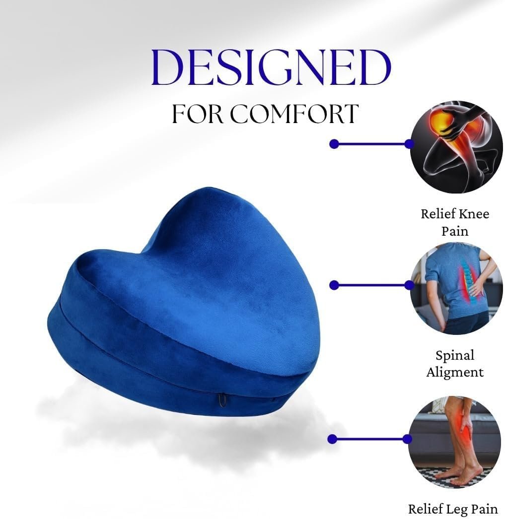 Memory Foam Knee Pillow for Sleeping – Orthopedic Side Pillow for Sleeping, Knock Knee Corrector(RENDOM Colour) - Image 5