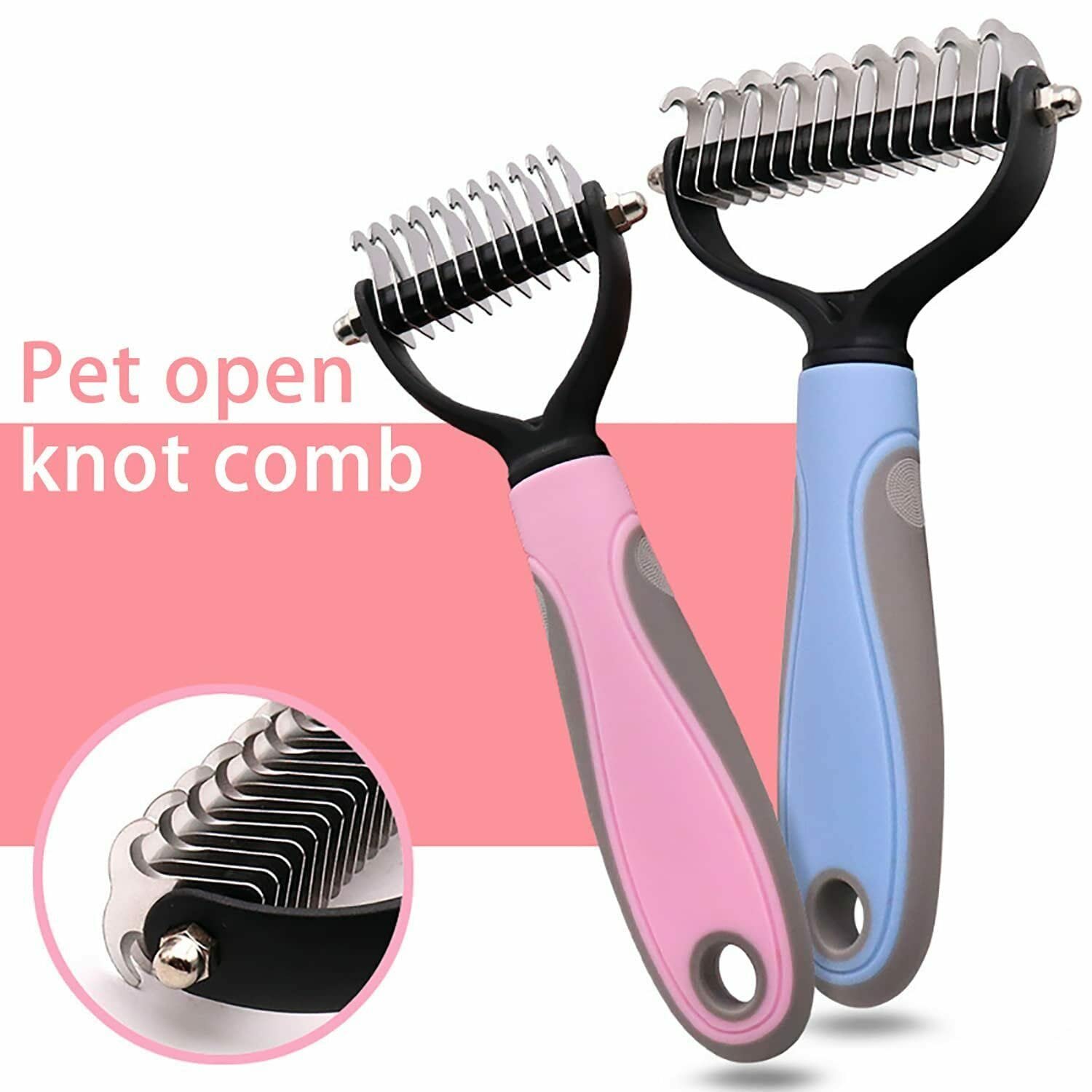 pet grooming dematting tool brush for dogs, cats and rabbits | Effectively - Image 4