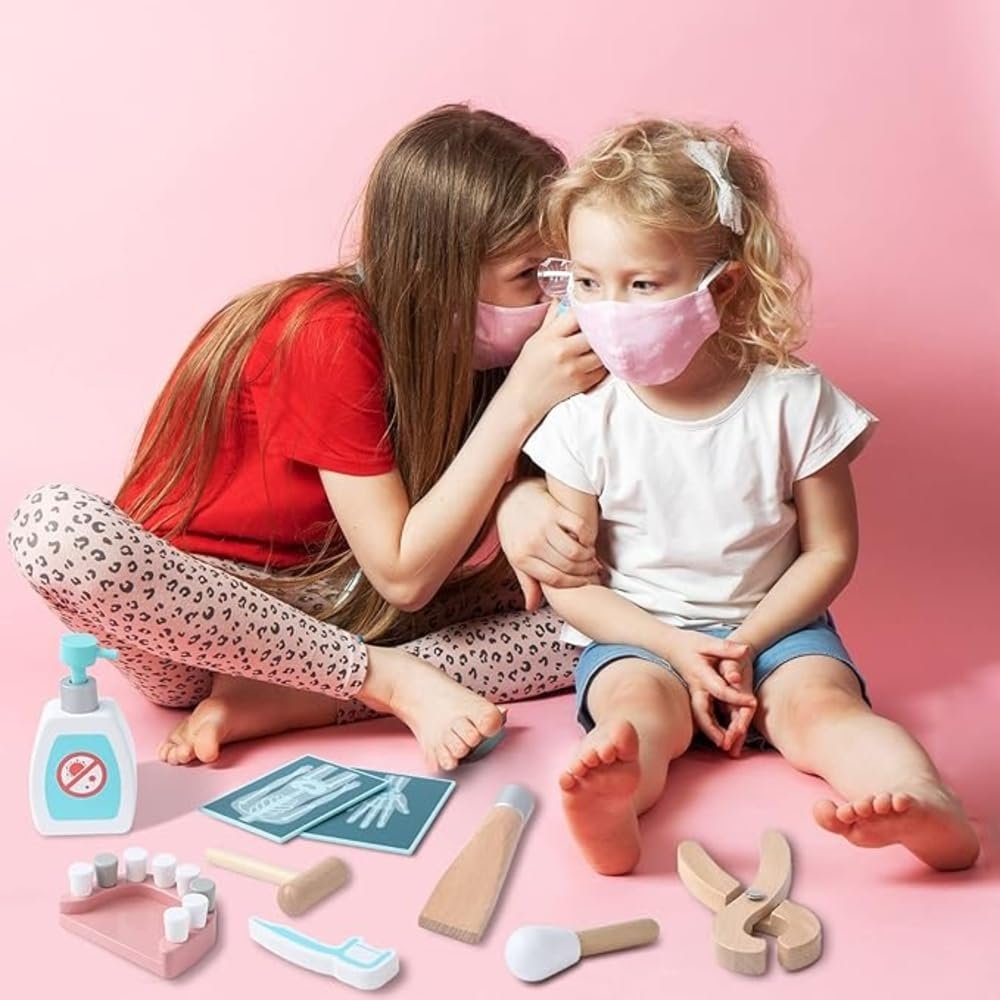 Wooden Doctor Kit for Kids | 34-Piece Pretend Play Medical Set - Image 5