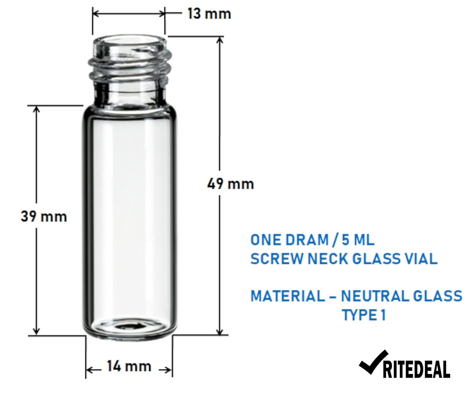 5ml Borosilicate Glass Vials with Dropper, Pack of 144 - Image 3