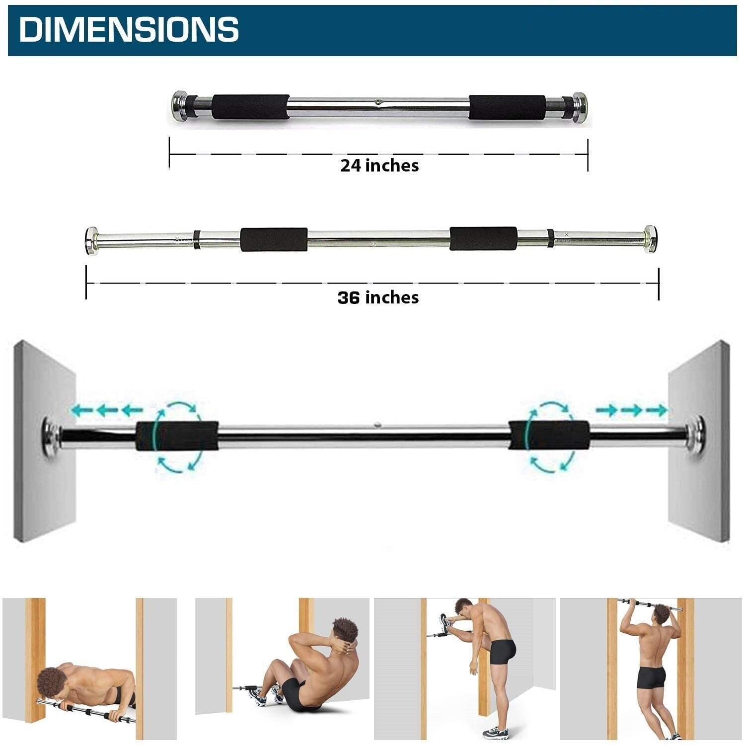 Stainless Steel Doorway Gym Bar, Chin Up Bar for Home - Image 3
