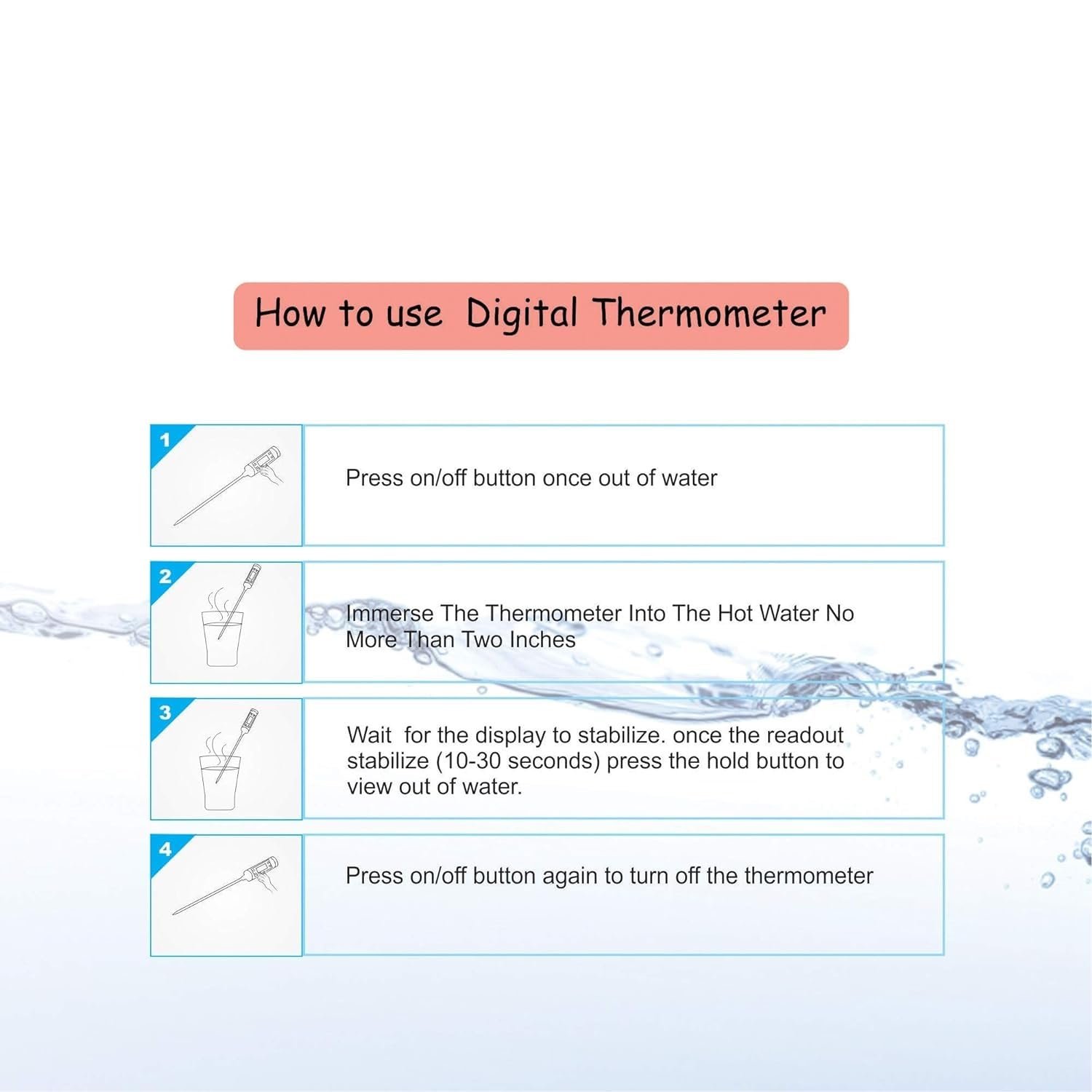 Digital Food Temperature Plastic Thermometer Tester (Off White) - Image 4