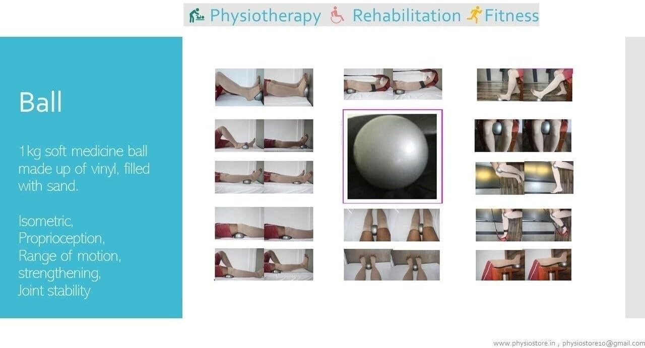 1kg, Toning Ball, Soft Medicine Ball 1kg, Isometric Ball - Image 3