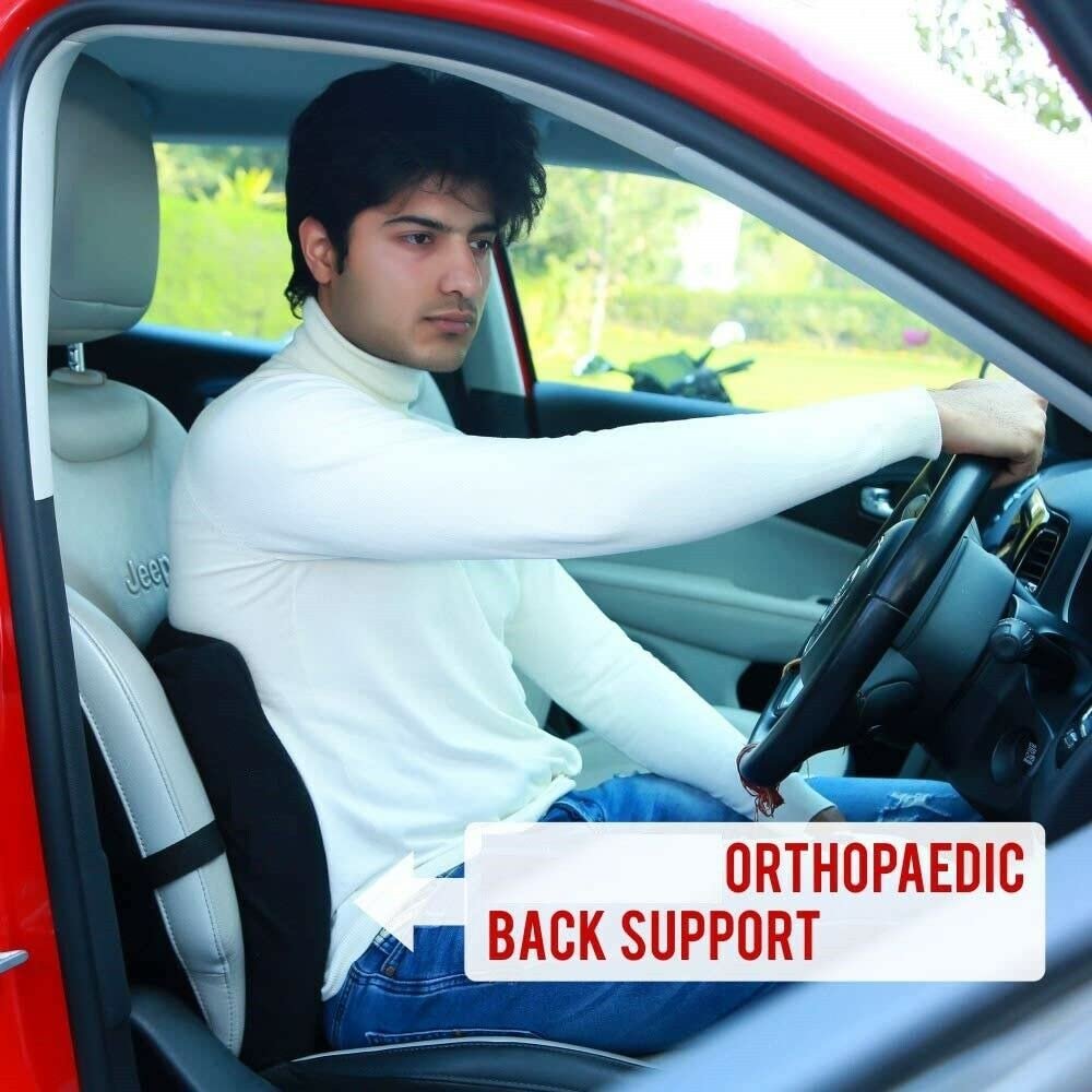 Back Support (Backrest),Universal Size, High Density Memory Foam, Natural Curve - Image 5