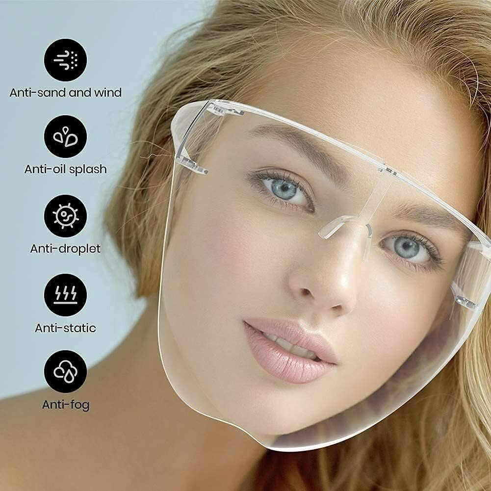 Span Glasses Full Face Covering, Protective Face Shield and Reusable Goggle Shield, - Image 3