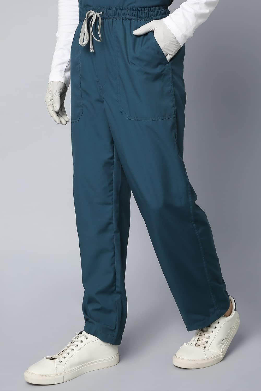 Men's V Neck Active Scrub Suit | 5 Pockets Medical Scrub Top & Bottom, Half Sleeves, Uniform for Doctors, Nurses and Dentists Perfect Fit (XXL) - Image 5