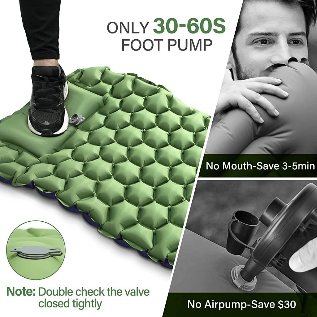 air mattress with built-in foot pump portable camping bed - Image 6