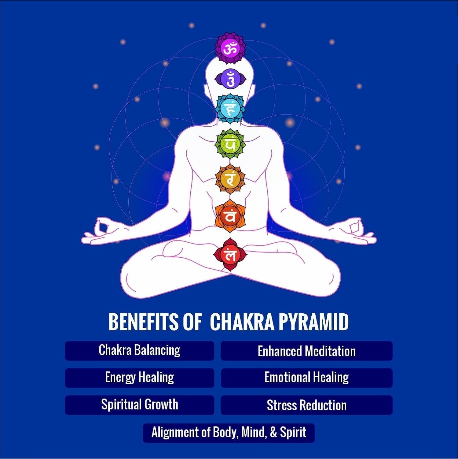 7 Chakra Crystal Pyramid for Vastu, Wealth & Home Decor - Image 3