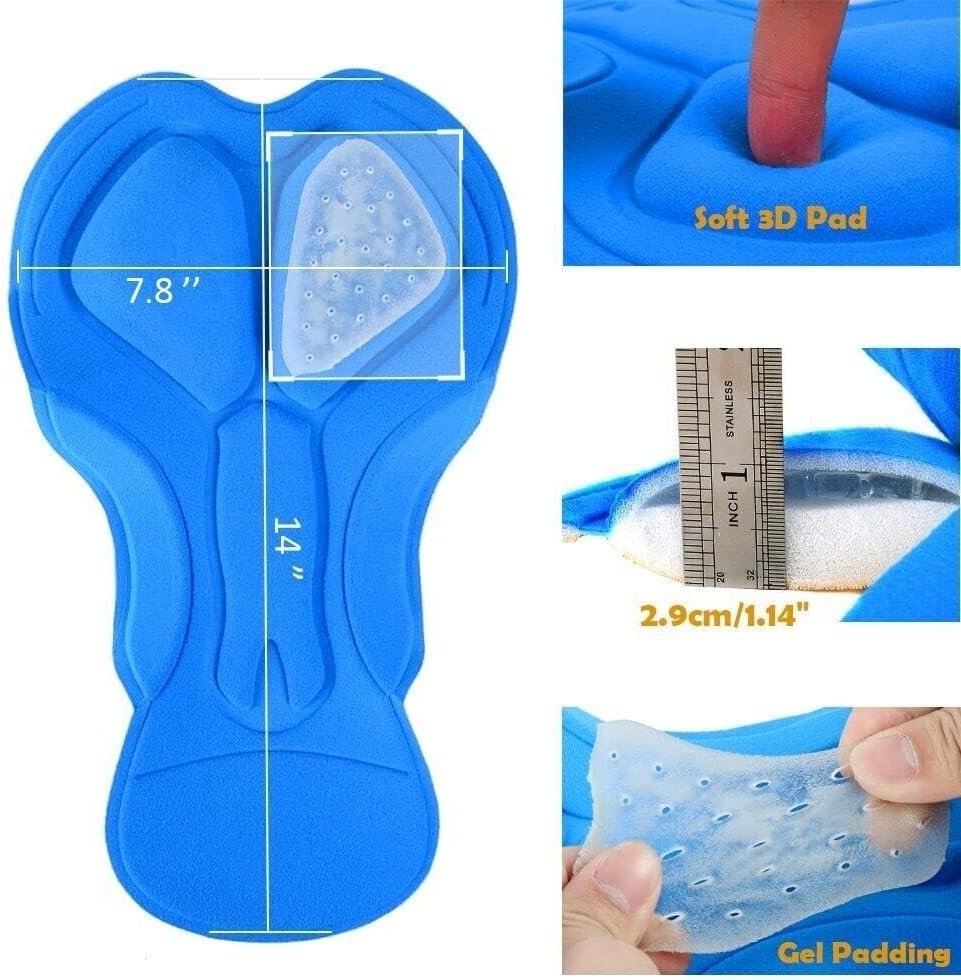 Span Cycling Shorts 3D Padded Bicycle Bike Shorts Underwear with Anti-Slip Leg Grips (M) - Image 3