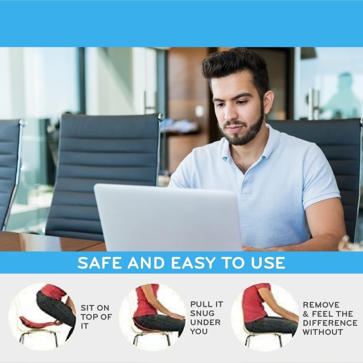 Sit Smart Posture Plus Back Support Cushion, Pain Relief - Image 4