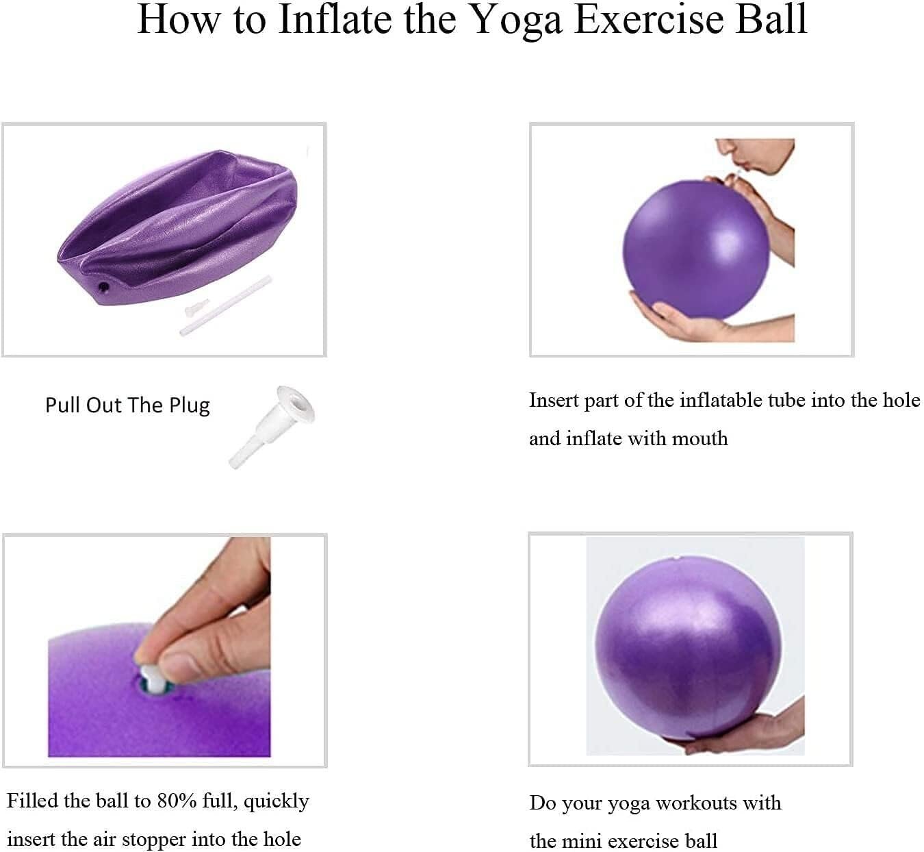 PVC Mini Gym Ball, Size 25cm, (Blue) - Image 2