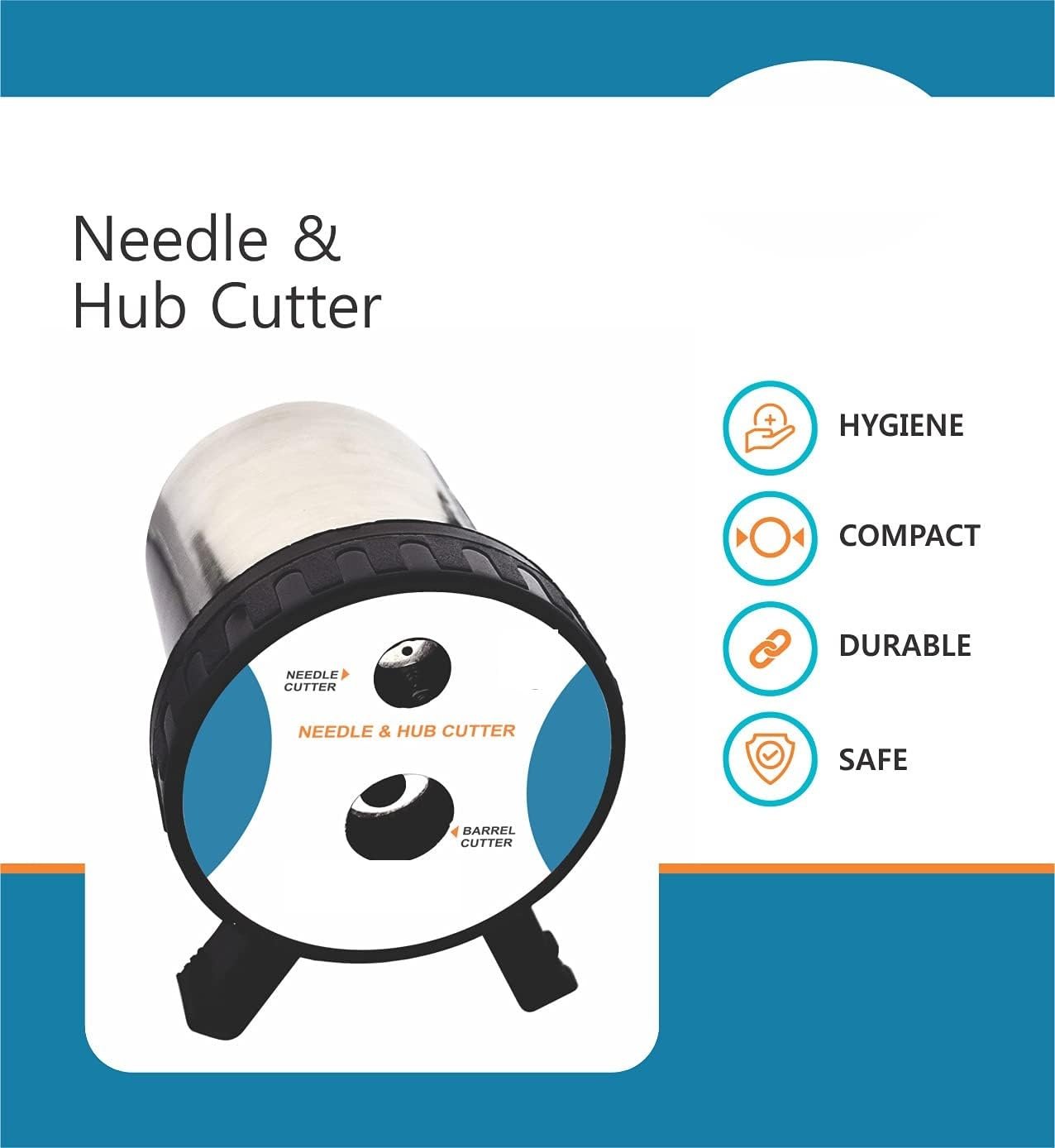 Stainless Steel Manual Needle & Syringe Destroyer Hub Cutter Machine Capacity 500 ML - Image 2