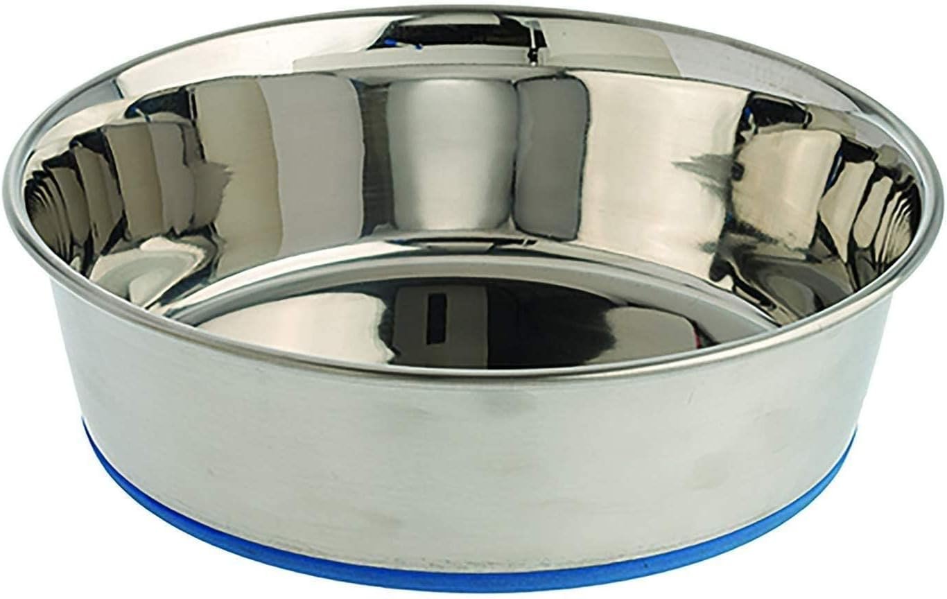 Dog Food Bowl |Feeder Bowls | Pet Bowl for Feeding Dogs Cats and Pets 1600 ml (Pack of 2) Pet Heavy Dog Bowl with 100% Silicon Bonded Rubber Base Stainless Steel - Image 3