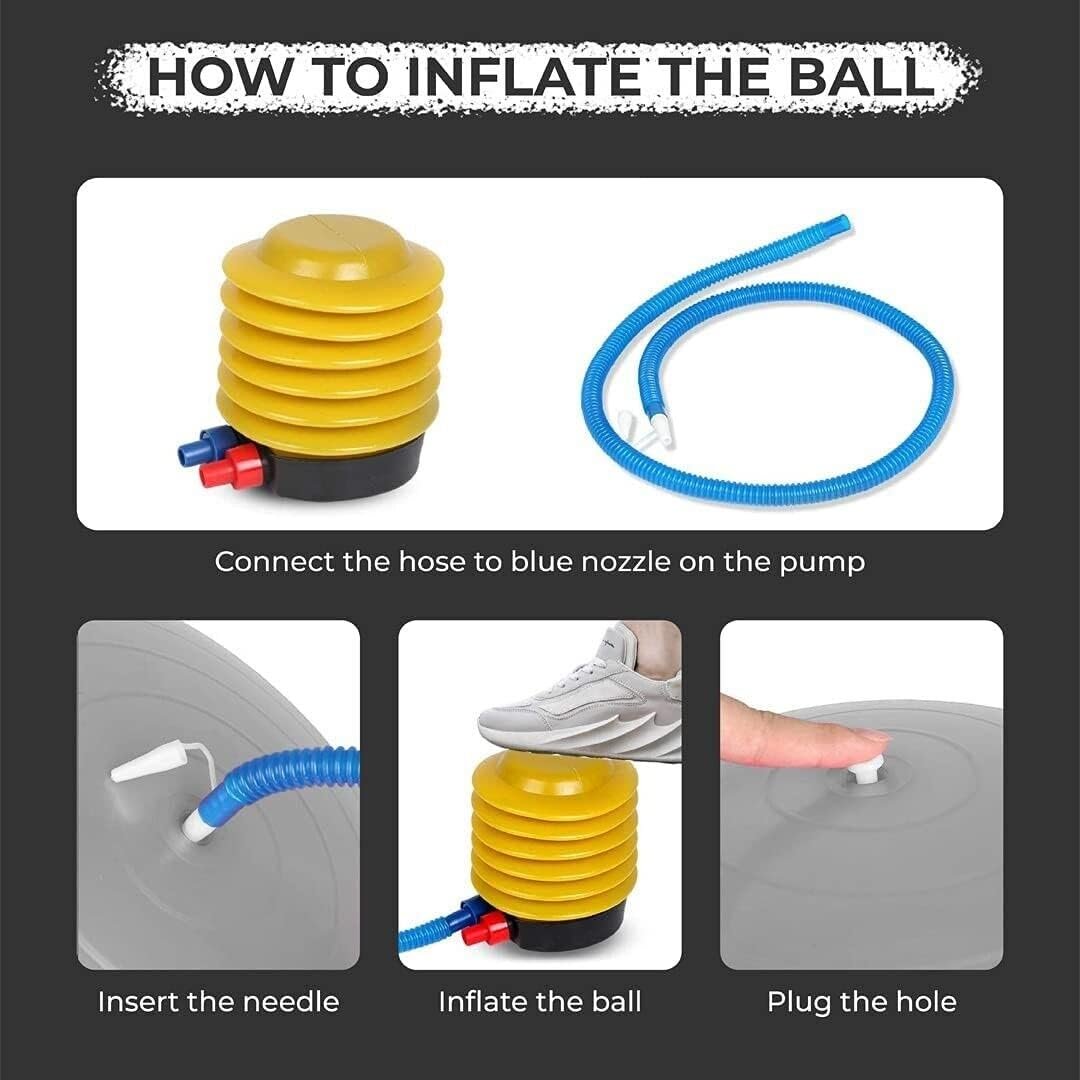 Gym Ball for Exercise Anti Burst Exercise Ball with Foot Pump for Workout Yoga - Image 6