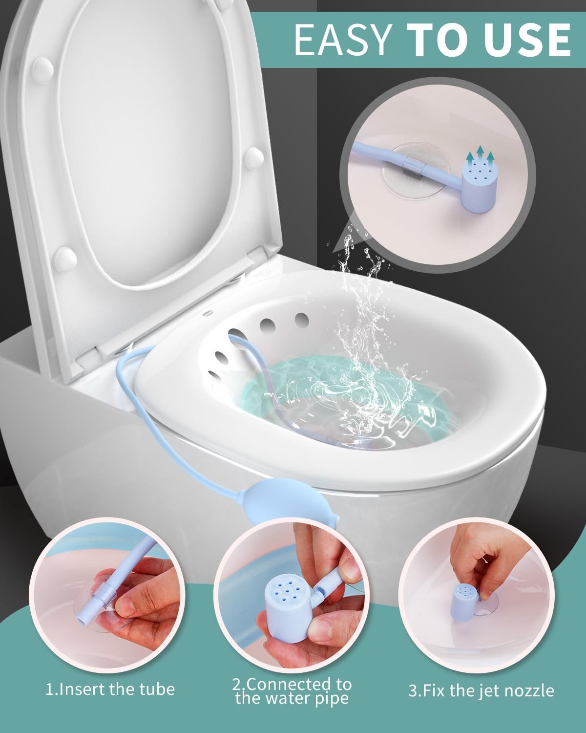 Sitz Bath Tub with Air Pump for Postpartum & Hemorrhoid Relief - Image 4