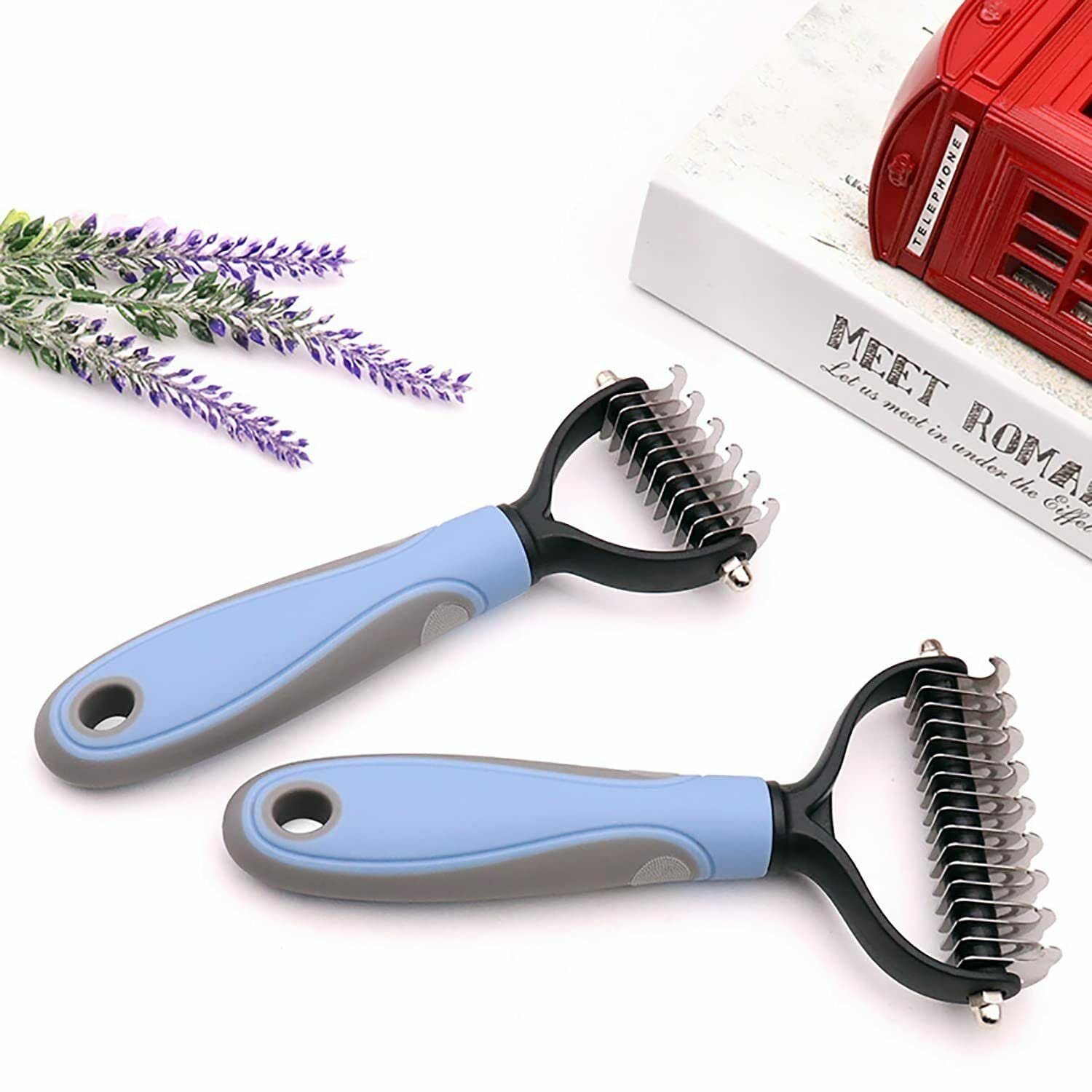 pet grooming dematting tool brush for dogs, cats and rabbits | Effectively - Image 3