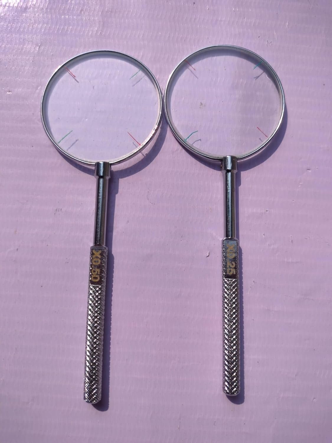 2Pcs Round Optical Cross Cylinder Lens Optical Instruments diopters (0.25/0.5) - Image 3
