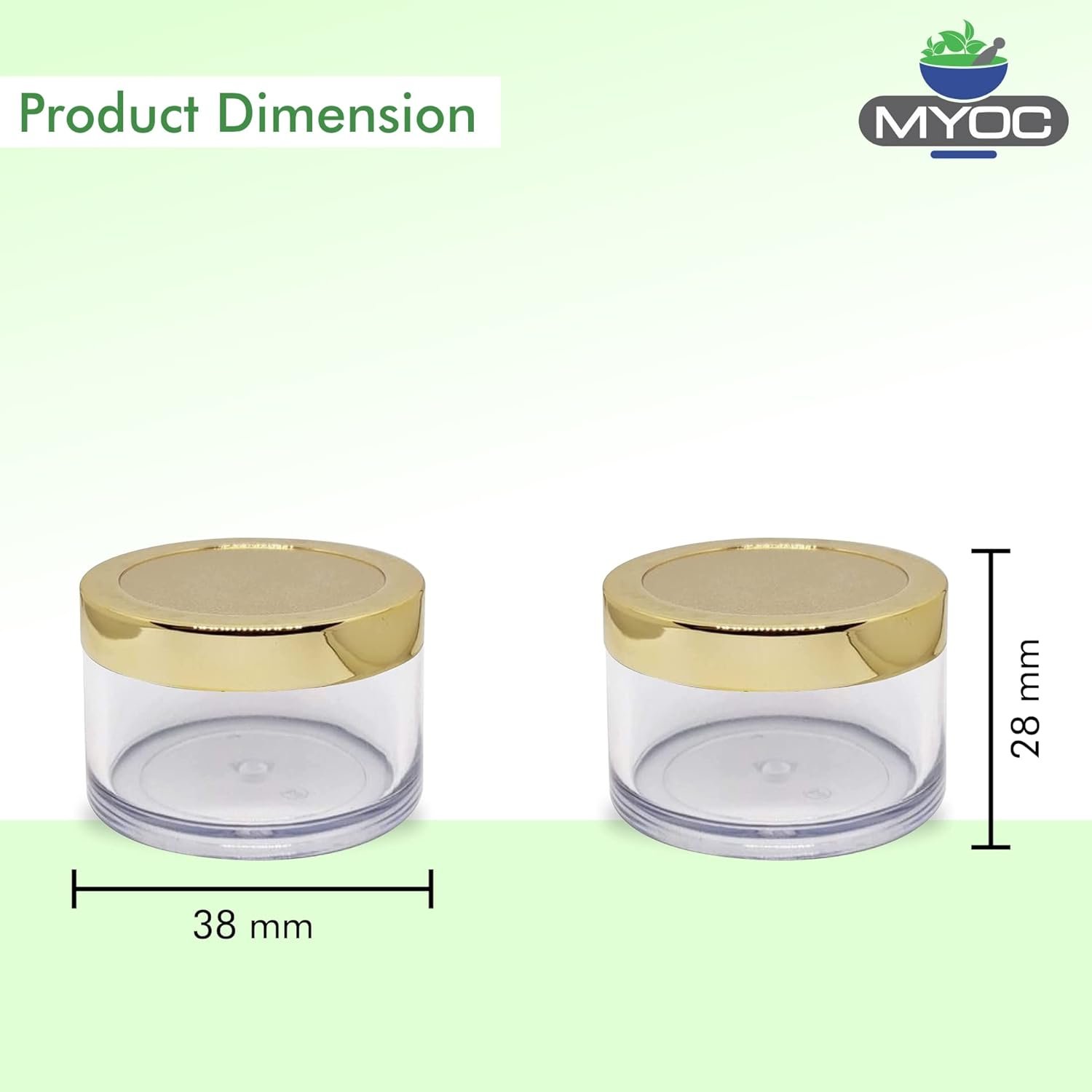 Acrylic Cosmetic Jars 15g, Clear Cream Containers, Pack of 8 - Image 2