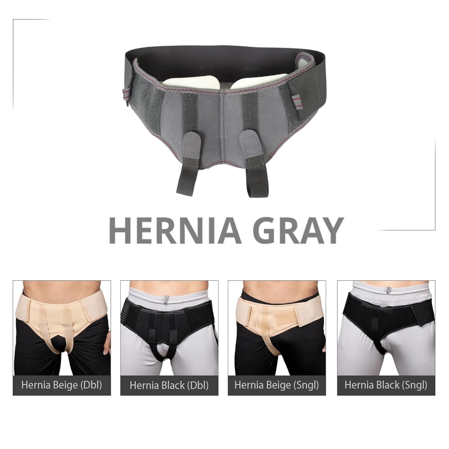 Hernia Support Belt Truss Brace, Single/Double Inguinal Hernia Pain Relief, Two Removable Compression Pads (Small) - Image 7
