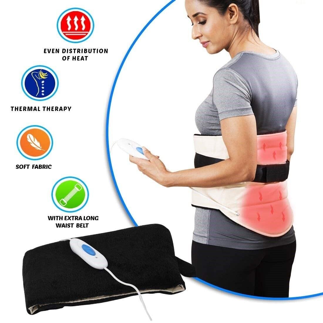 Orthopedic Electric Heating Pad Heat Therapy Belt for Lumbar Back Pain Relief - Image 2