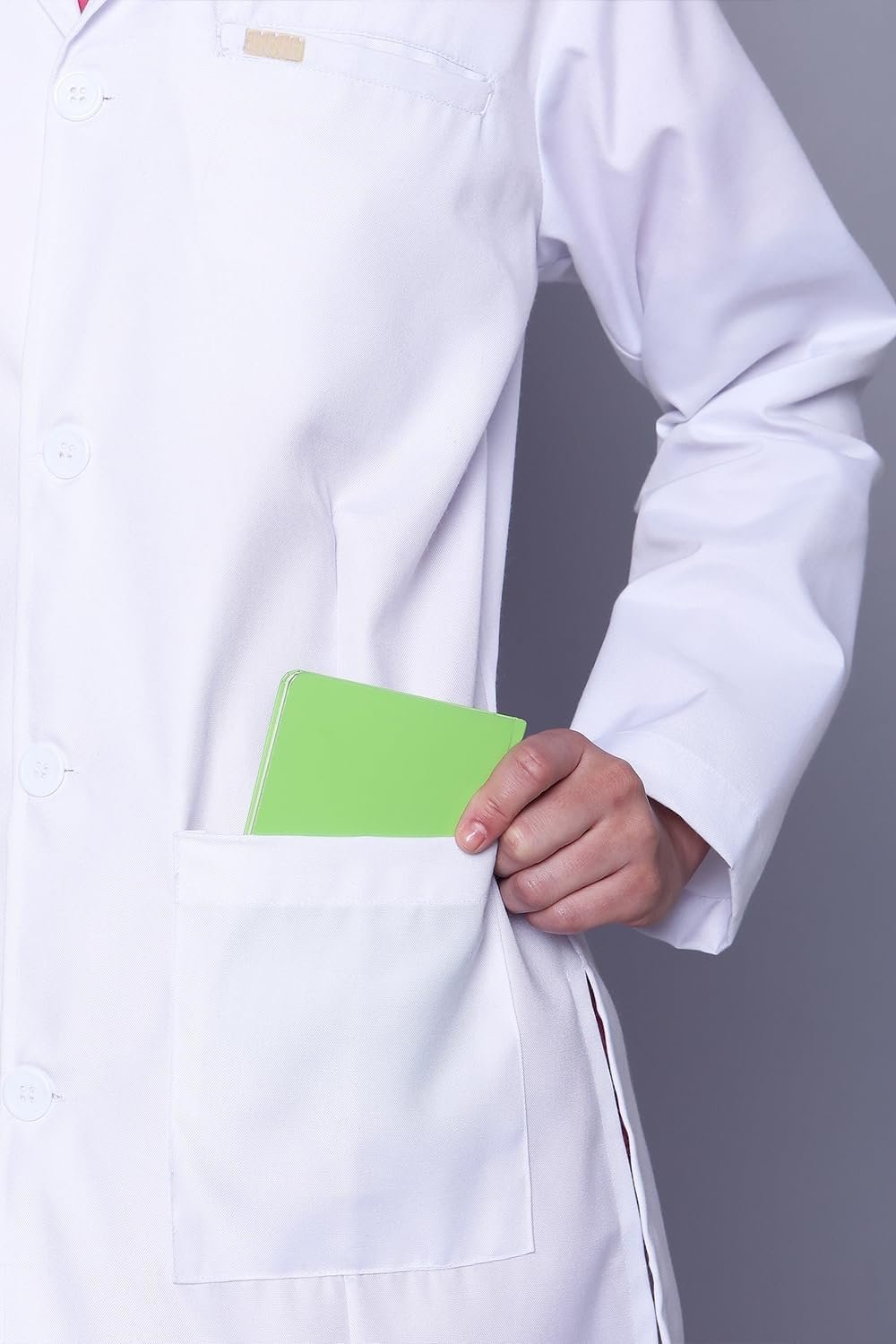 Women's Lab Coat | Poly Viscose Long Sleeves Long Medical Apron - Image 3