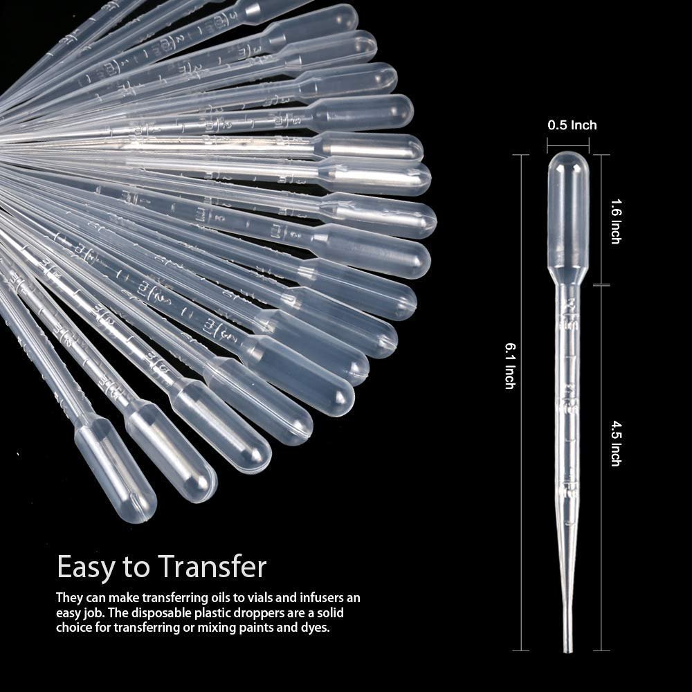 3ml Pasteur Pipette Lab Droppers, Pack of 100 Disposable - Image 2