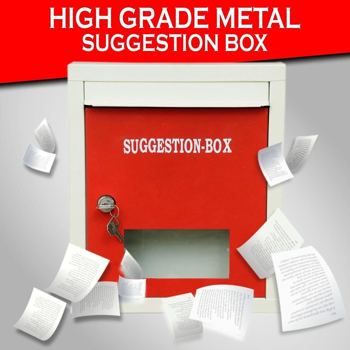 Letter Box for Home, Wall Mount Stand, High Grade Metal Wall Mount Shelf, (Red) - Image 5
