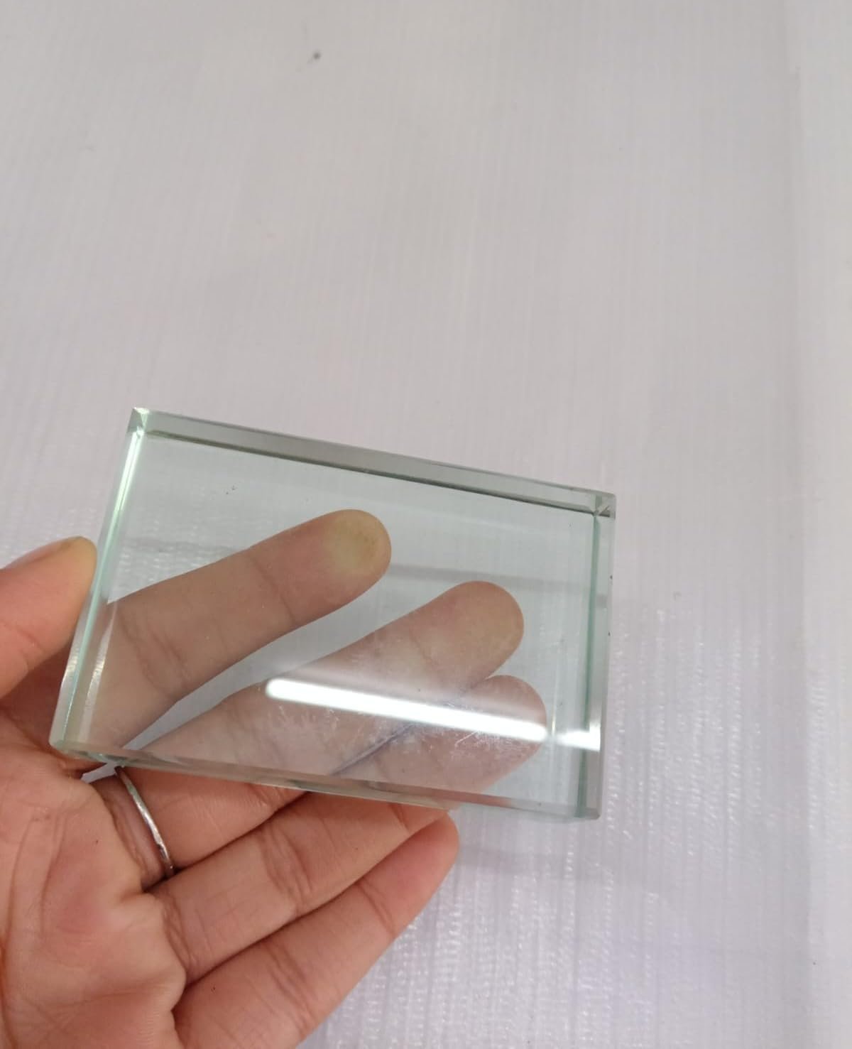 Rectangular Glass Slab (75 x 50 x 18 mm) Ideal for Optical Experiments for School & College Labs - Image 4