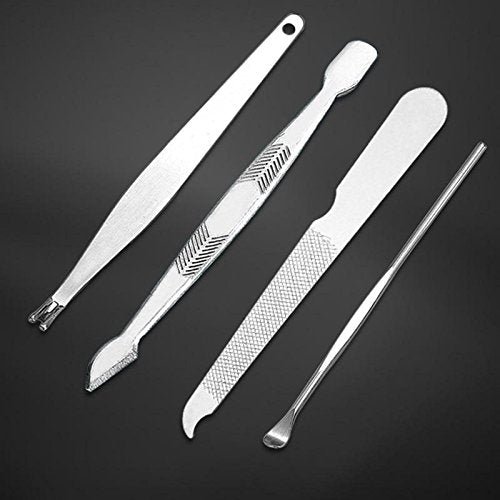 Manicure Pedicure Set Nail Clippers Kit of 16Pcs, Stainless Steel Professional Grooming Kit, Facial & Hand & Foot Beauty Set, Nail Cutter Tools with Luxurious Travel Case - Image 4