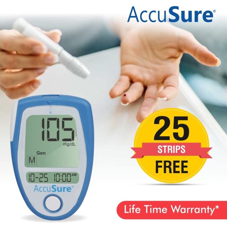 AccuSure Instant Digital Glucometer Kit with 25 Strips - Image 2