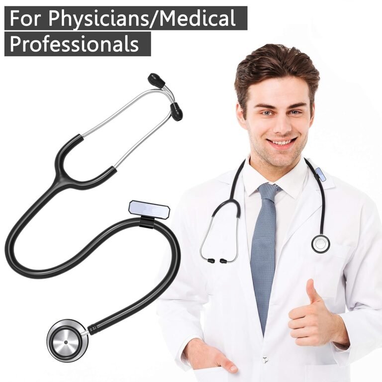 Cardiology Stethoscope for Doctors/Nurses/ Medical Students (Black) - Image 3