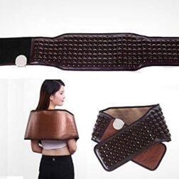 Heating Belt 205 Stones for Back Pain FAR Infrared Heating Spine Therapy Belt for Waist and Body Pain, Slimming, Improve Blood Circulation Immune System, Portable - Brown - Image 7