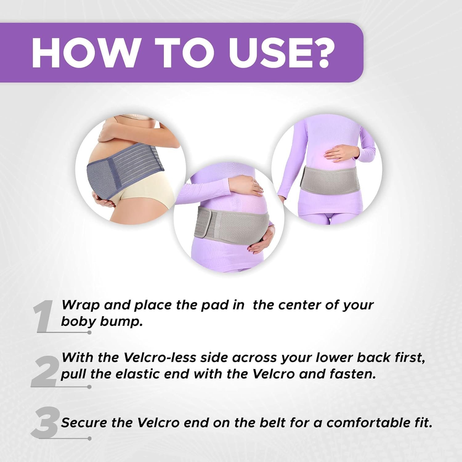 Maternity Belt-One Size Pregnancy Belly Support Belt for Pregnancy, Adjustable -Back Support Belt Abdominal Binder for Women - Image 4