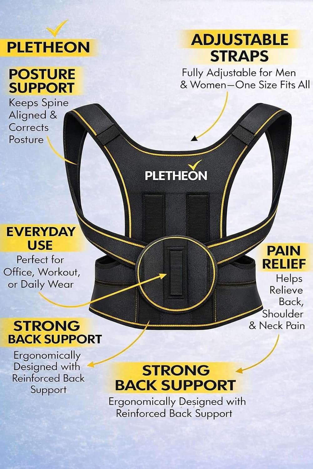 Posture Corrector Belt for Men & Women Back Support 30-44 - Image 4