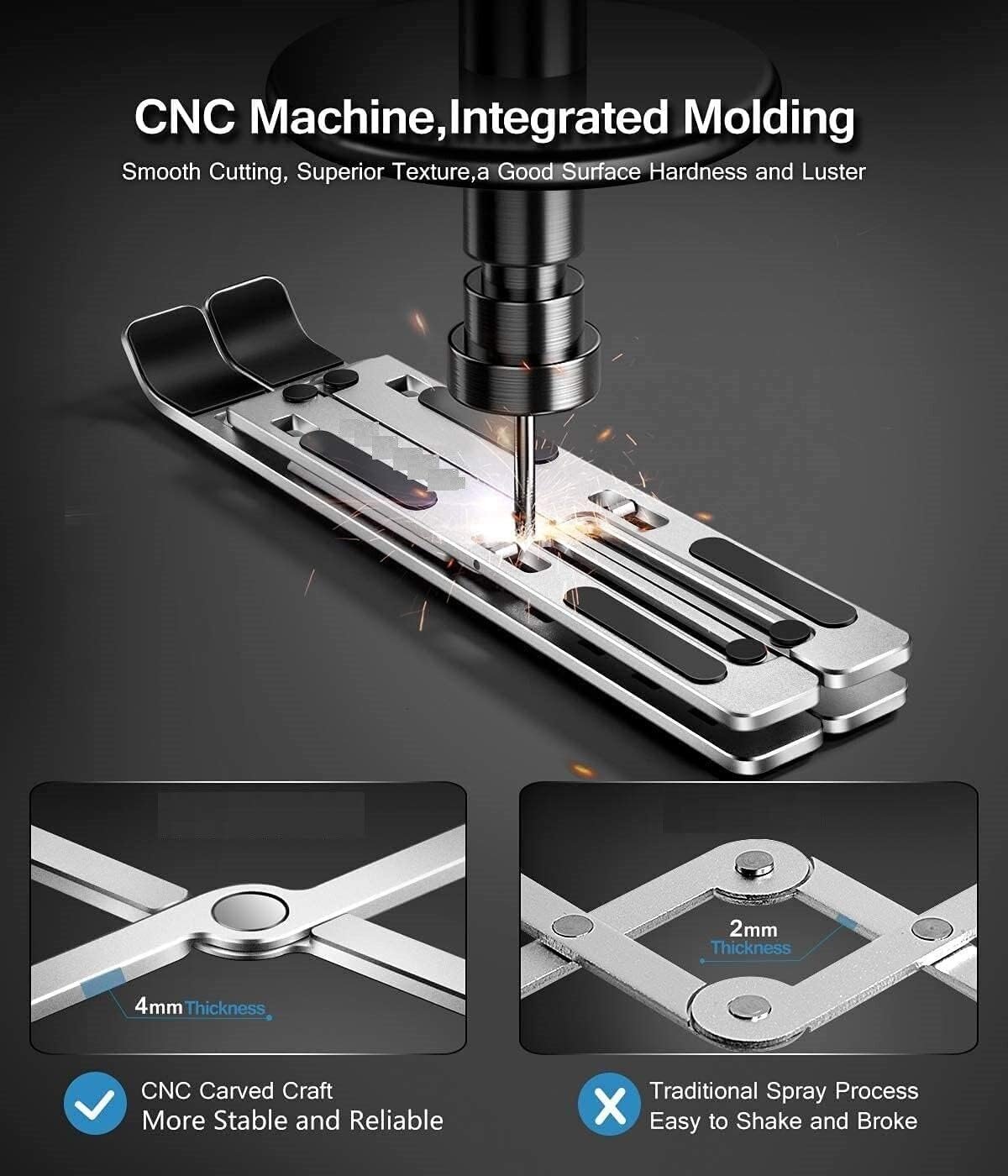 Laptop Computer Stand Tablet Stand, Foldable Portable Desktop Holder - Image 2