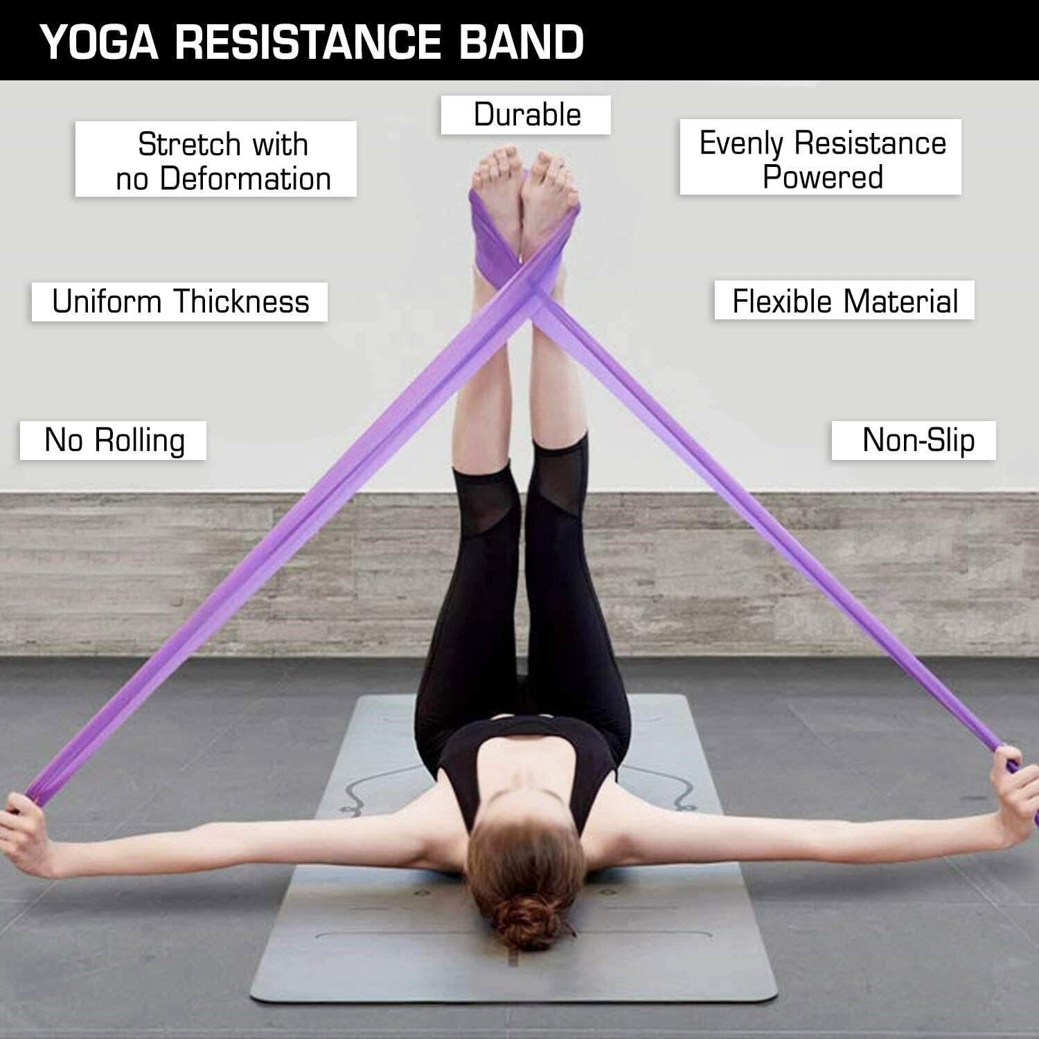 Yoga Resistance Bands (Pack of 3) - Image 3