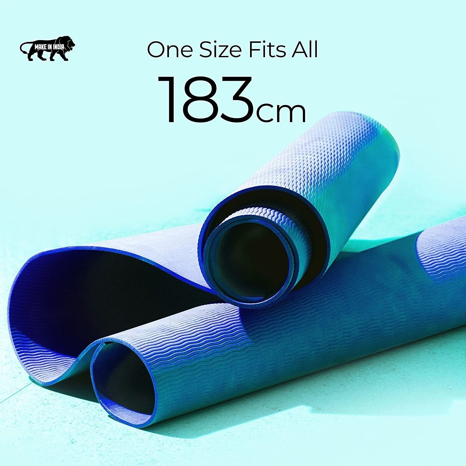 Yoga mat for Women and Men, EVA Material 6mm Extra Thick and with Carry Bag - Image 2