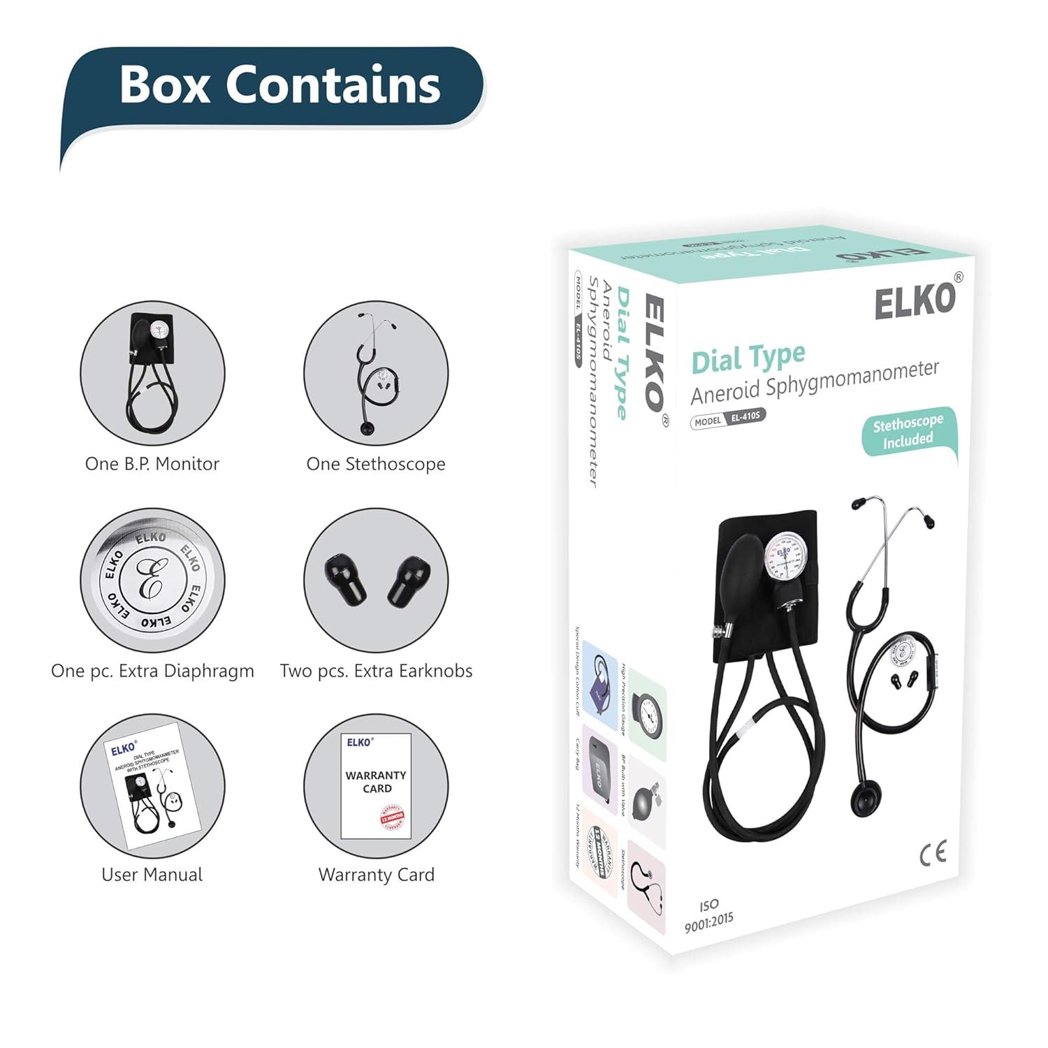 Aneroid Blood Pressure Monitor Dial Type with Stethoscope - Image 4