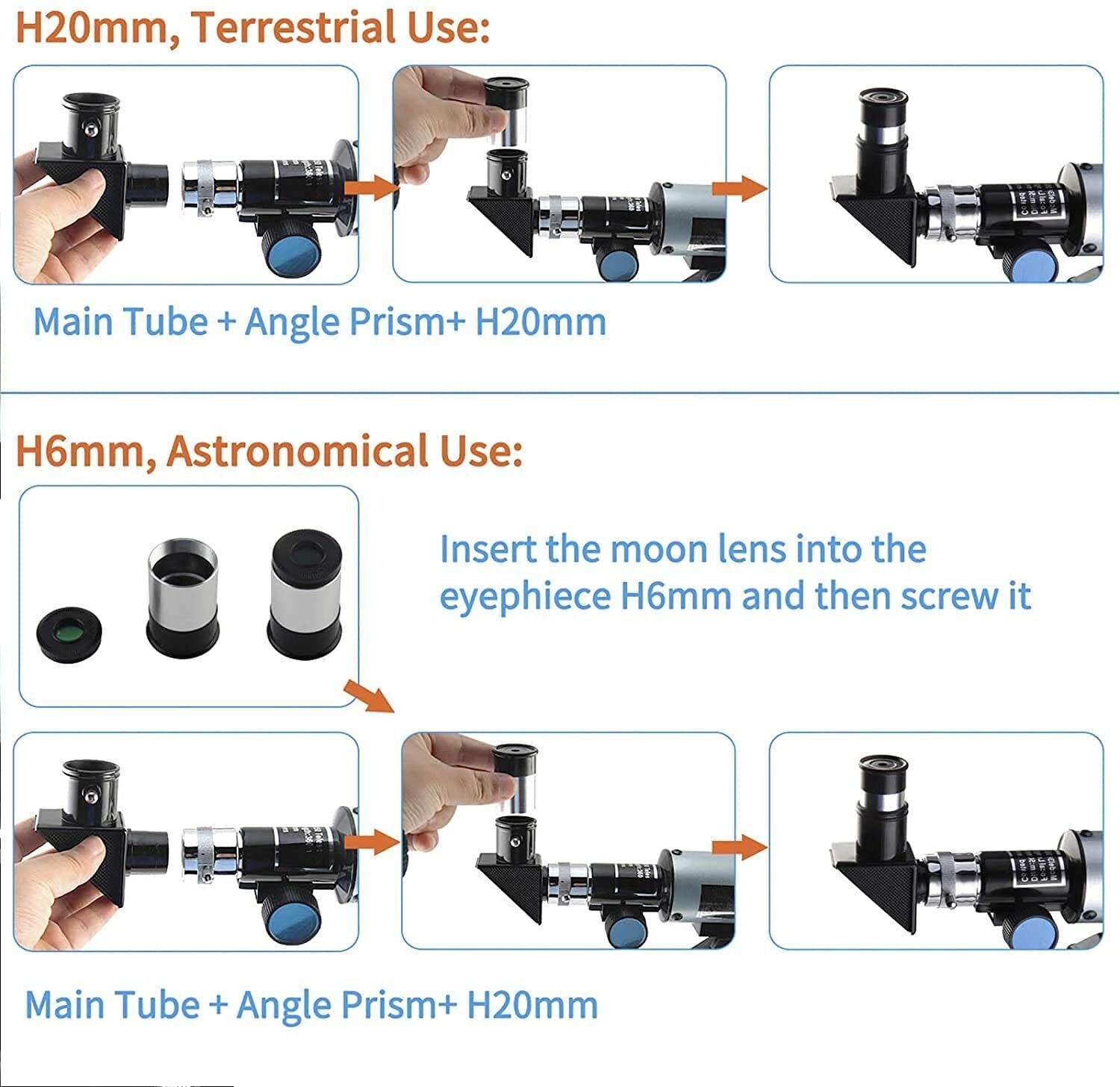 Telescope Zoom 90X HD Focus Astronomical Refractor with Portable Tripod Stand - Image 4