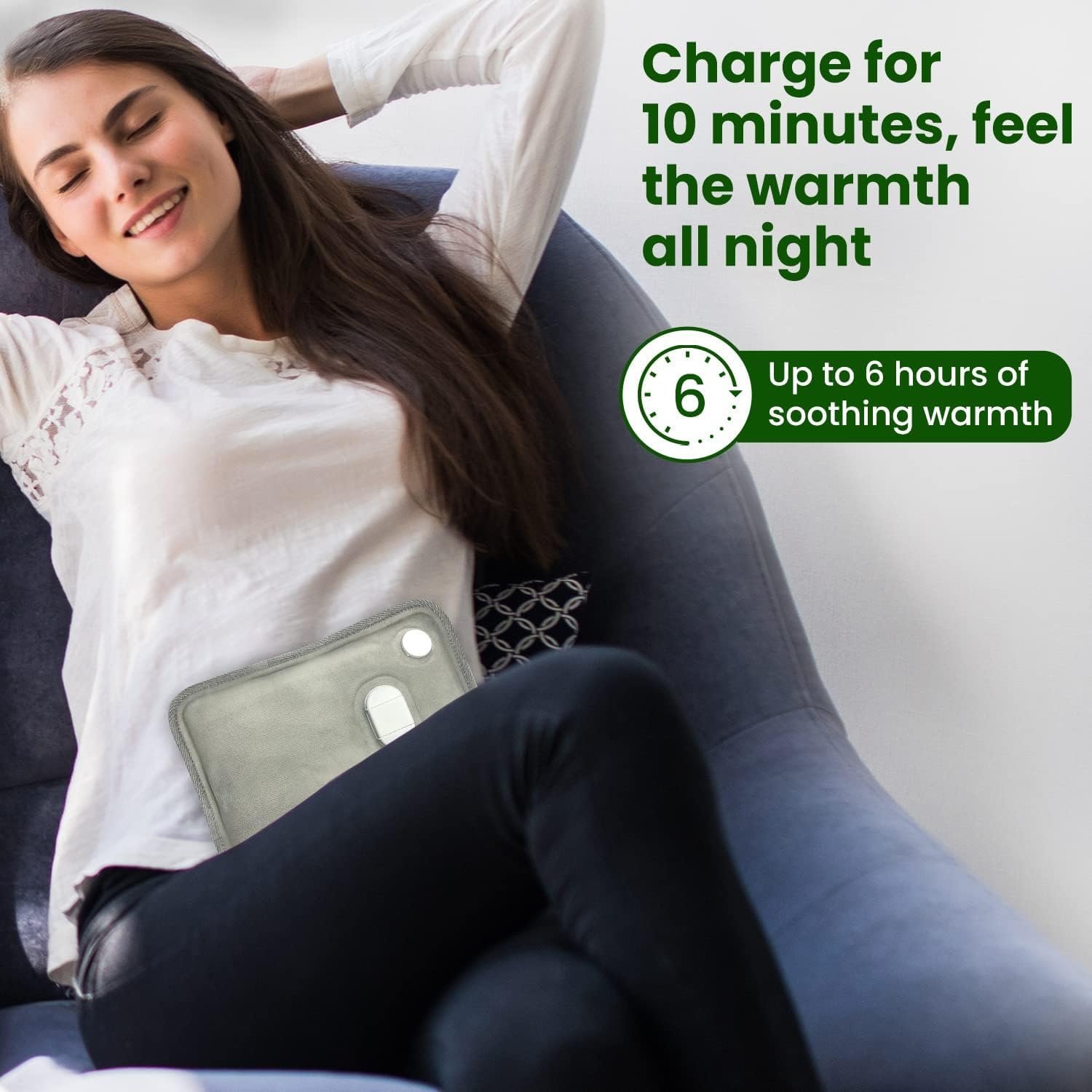 Electric Hot Water Bag, 6 Layer PVC Fabric, Double Insulation System, Fast Heating, for Pain Relief (Multicolor) - Image 3