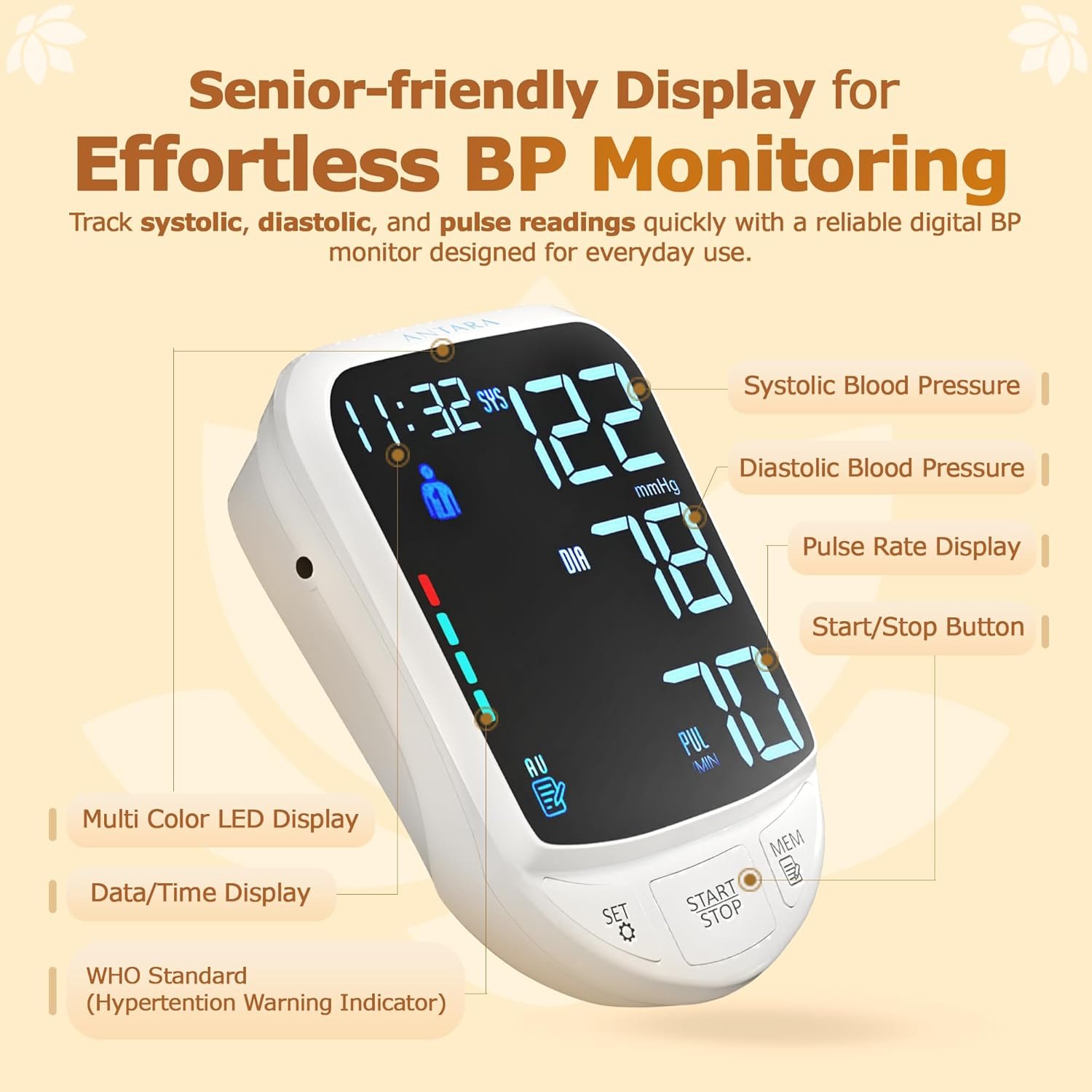 Digital Blood Pressure Monitor with LED Screen - Image 2