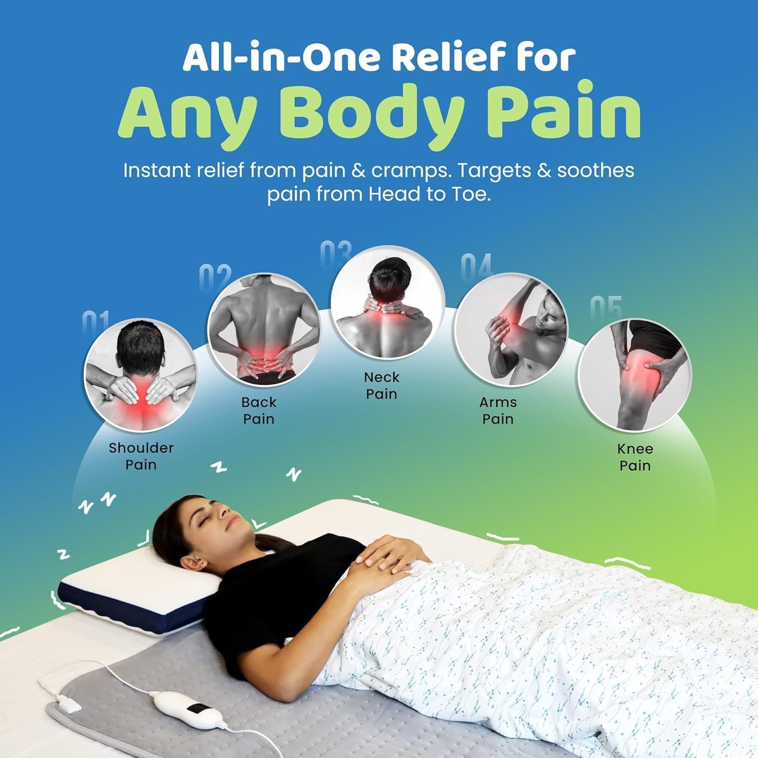 Digital Electric Blanket for Single Bed, Bed Warmer for Single Bed, 60"x36", 5 Heat Settings, 2 Hr Auto Cutoff - Image 5