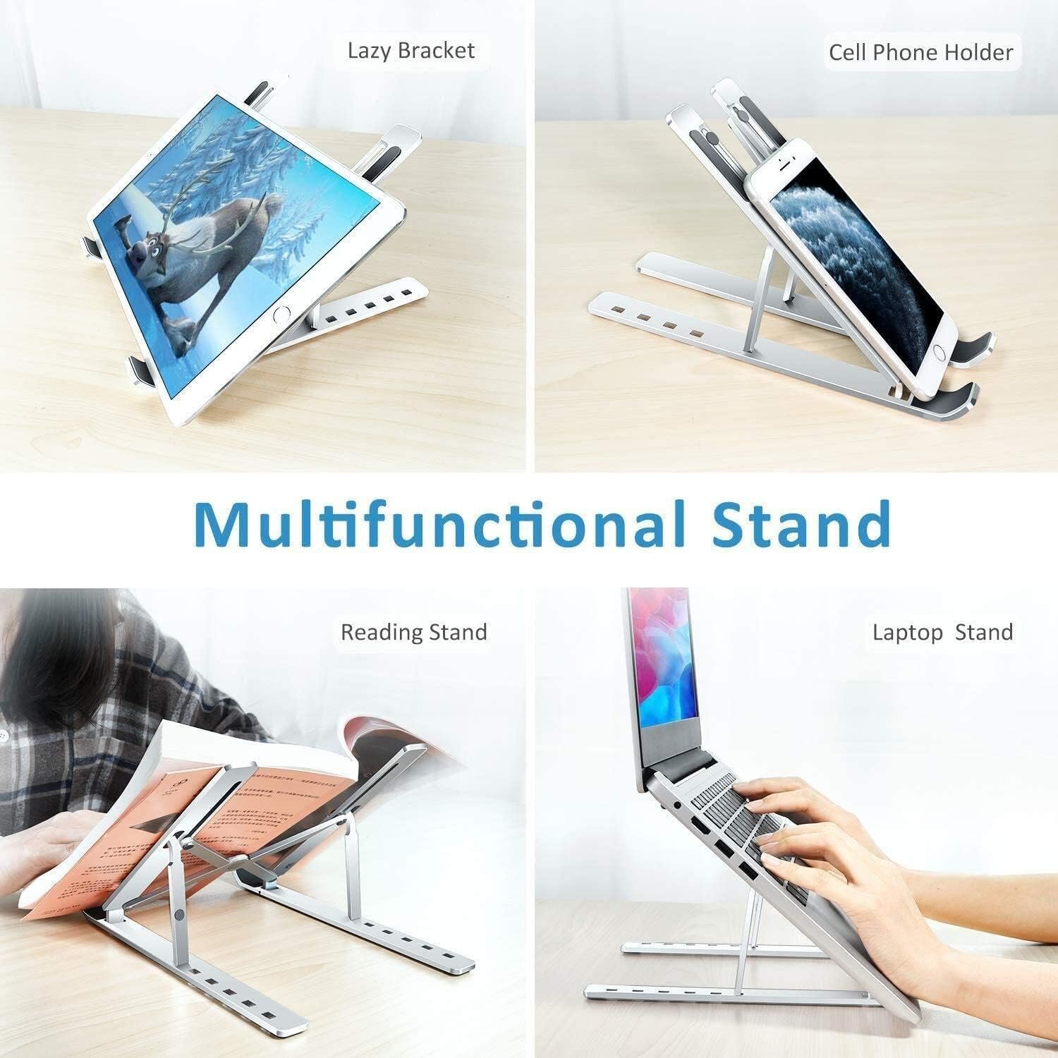 Laptop Computer Stand Tablet Stand, Foldable Portable Desktop Holder - Image 5