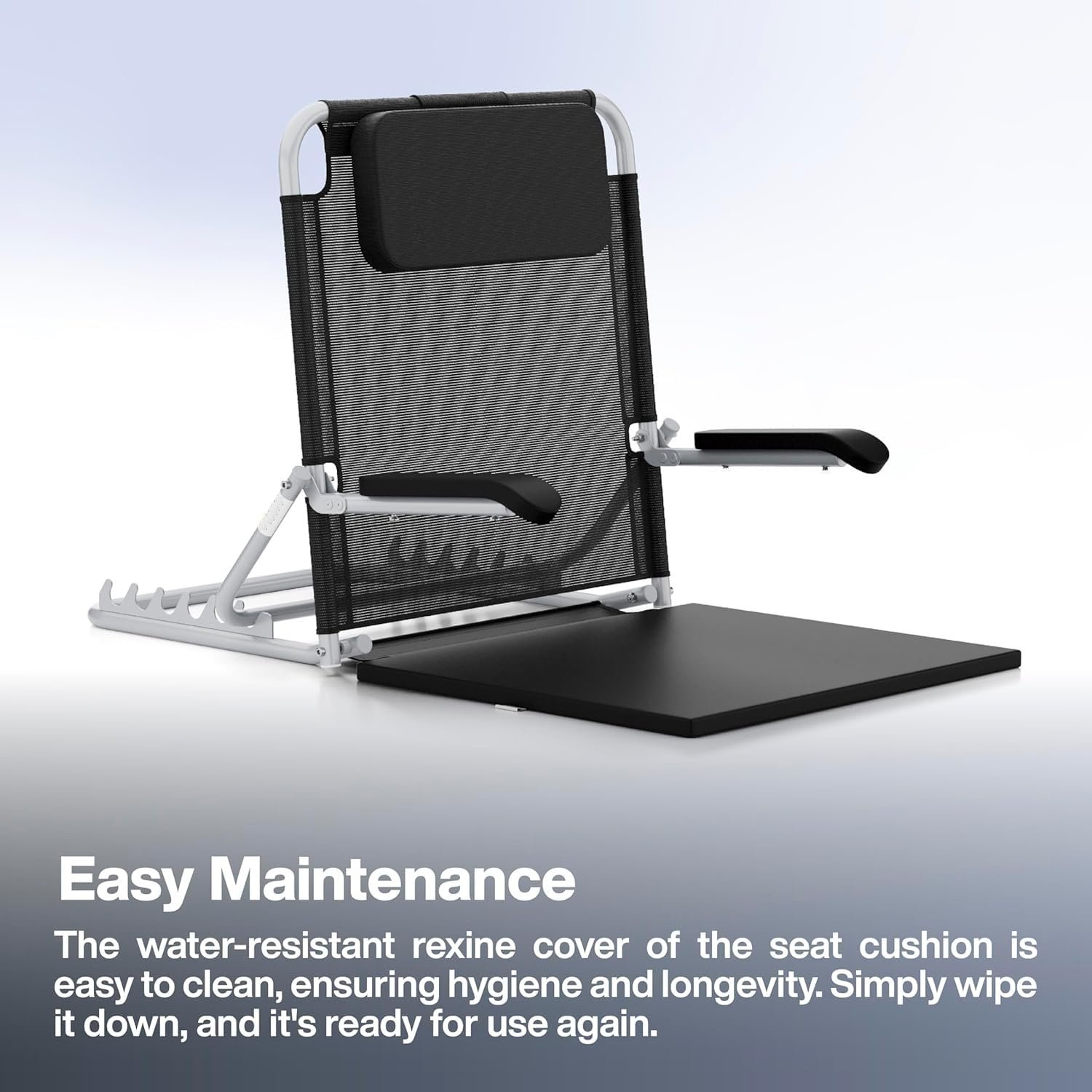 Adjustable Back Support for Bed with Arm Rest, Back Rest Bed Chair, Large Size, Multifunction, 6 Changeable Recline Angles, Foldable & Portable - Image 4
