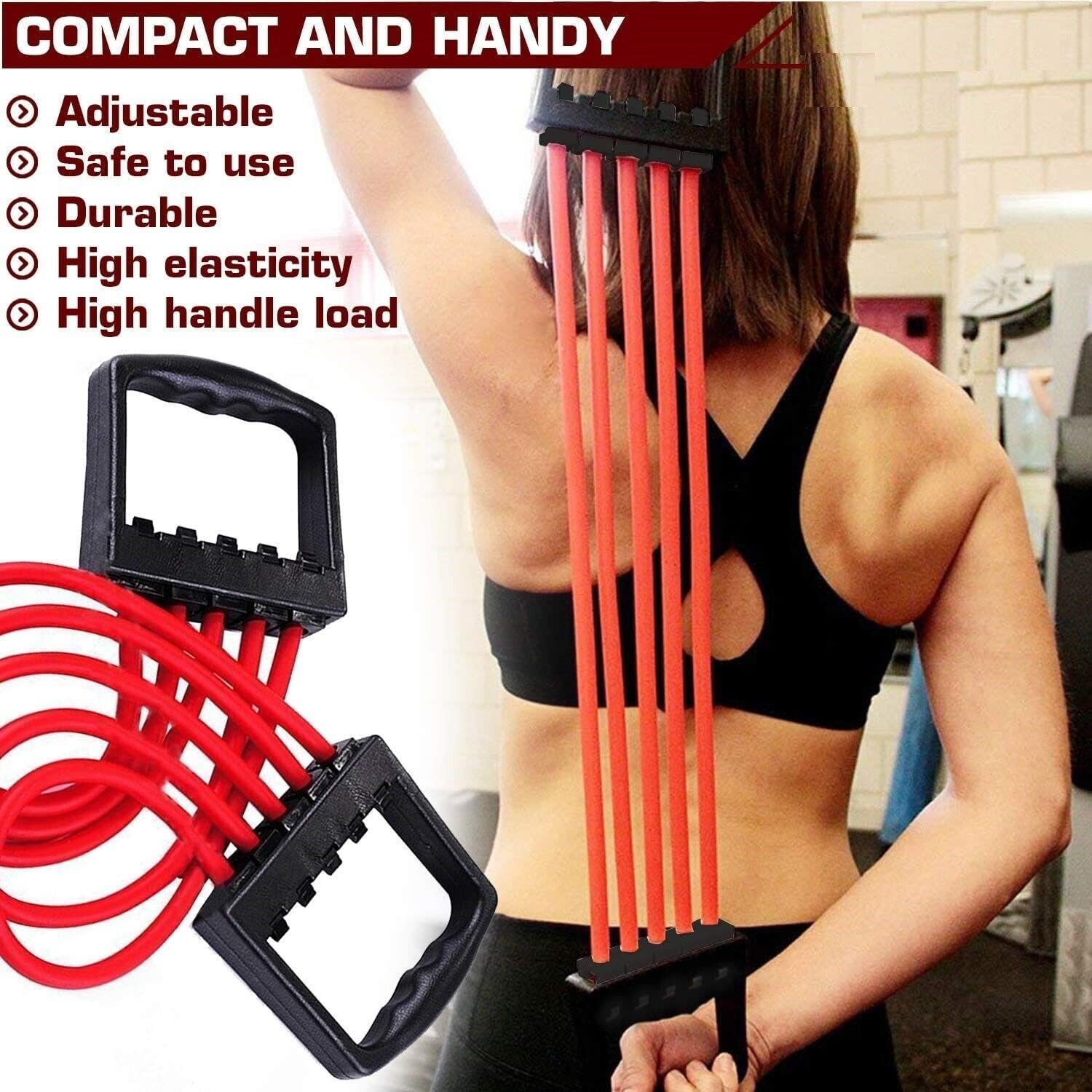 Rubber Chest Expander Exerciser & Chest Pull Expander - Image 3